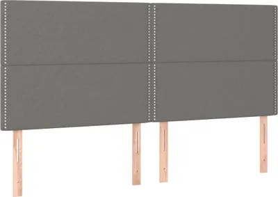 Produktbild von vidaXL Kopfteil Dunkelgrau 180 x 5 x 118/128 cm Stoff