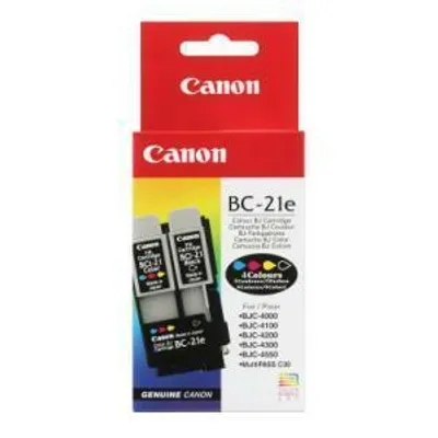 Produktbild von Canon Inktcartridge BC-21E zwart en kleur, Original, Tintenstrahldrucker, 10 - 80%, 5 - 35 °C, 225 @ black; 100 @ color.