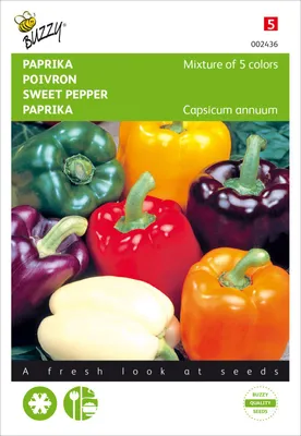 Produktbild von Paprika 5-Farbenmischung | Paprikasamen von Buzzy Seeds