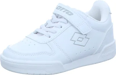 Produktbild von Lotto Lifes Kinder-Mädchen-Snealer-Slipper-Klettschuh TITANIS OC K Weiß-Hell-Grau, Farbe:weiß, EU Größe:35