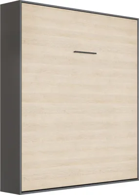 Produktbild von Schrankbett M1(40 cm Tiefe) 140x200 V mit Polsterrahmen  Anthrazit/Kaiser Eiche