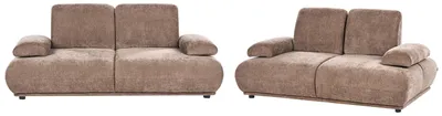 Produktbild von BELIANI 5-Sitzer Sofa Set Braun Stoff Gepolstert mit Holzbeinen Verstellbare Armlehnen und Rückenlehnen Freistellbar Modernes Design Sitzgruppe