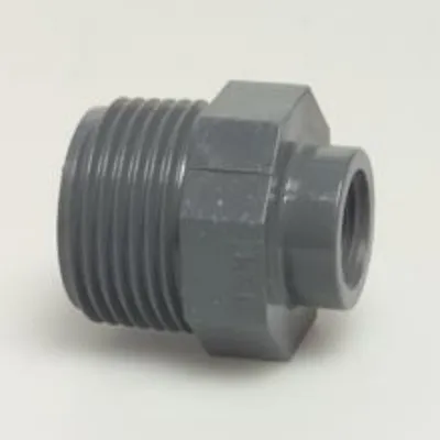 Obrázok produktu pre Profec redukcia, PVC-U, 1 palec samec x 3/4 palca samec, 10 barov, sivá