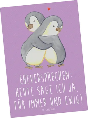 Produktbild von Mr. & Mrs. Panda Postkarte Eheversprechen für immer - Lavendeltraum - Geschenk, Hochzeit, bildkarte, Heiraten, Ansichtskarten, Liebe, Postkarten, Heirat, Geschenke, ewige
