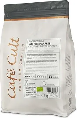Produktbild von Filterkaffee in 1 kg Tüte, ganze Bohne DE-ÖKO-006