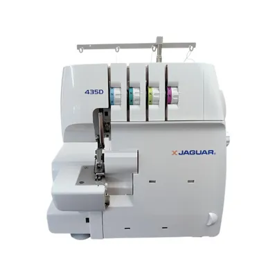 Produktbild von Jaguar Overlocker 435D, 3-4 Fäden, farbcodiertes Einfädeln, Differentialantrieb, LED, Zubehör