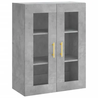 Image de Armoire murale gris béton 69,5x34x90 cm