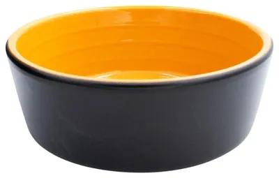 Produktbild von napani Keramikfutternapf schwarz/orange, Größe: L