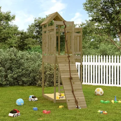 Produktbild von Spielturm mit Kletterwand Imprägniertes Kiefernholz , Klettergerüste Design 2024