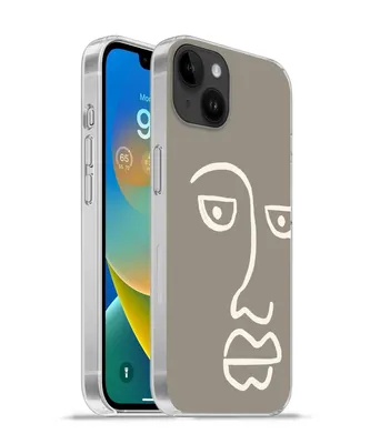 Produktbild von MuchoWow® Handyhülle Schutzhülle Hülle für Apple iPhone 14 Plus - Soft case Gesicht - Abstrakt - Strichzeichnung Silikon Softcase Handy Hülle - Abbildung