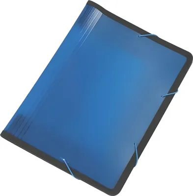 Produktbild von Aktovka plastová s 12 priehradkami Q-CONNECT priehľadná modrá