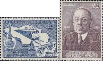 Produktbild von Briefmarken Belgien 1956 Mi 1045,1046 (kompl.Ausg.) postfrisch Eisenbahn