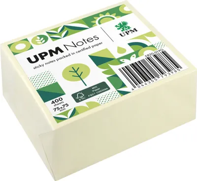 Produktbild von Notes Haftnotiz 5820-01PG 75x75mm 400 Blatt gelb Packung mit 12 Stück