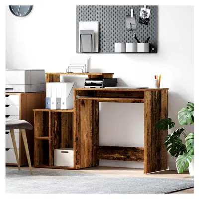Produktbild von Antiker Schreibtisch aus Holz, 120,5 x 44 x 88,5 cm, Computer-Schreibtisch für Schlafzimmer, Wohnzimmer und Arbeitsplatz