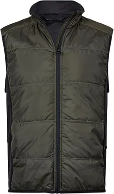 Produktbild von Tee Jays 9114 | Hybrid-Stretch Bodywarmer XS bis 3XL - Farbe: Deep Green/Black - Größe: XXL