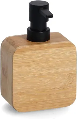 Immagine prodotto di Macchina confezionatrice in bambù realizzata con materiali naturali - 10 x 5,6 x 15,4 cm - Pezzo unico - Tonalità naturali