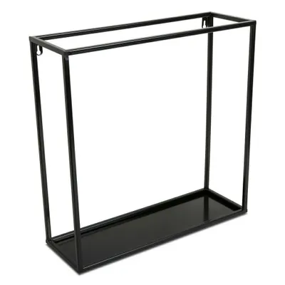Obrázok produktu pre Nástenná polica, zaveste visiaci kovový kov, obdåžnikový, podkrovie, èierny, 45 cm