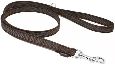 Produktbild von Mystique® Gummierte Leine 20mm mit Handschlaufe Standard Karabiner braun 1m