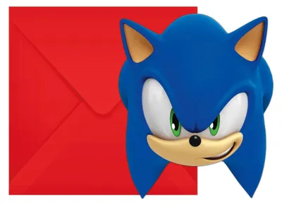 Obrázek produktu pro 6 pozvánek Sonic s obálkami –
