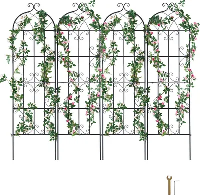 Obrázek produktu pro sada 4 popínavých mříží Pomůcka pro popínavé rostliny Mříž 51x180cm
