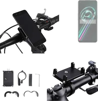 Produktbild von K-S-Trade Handyhalterung für das Fahrrad kompatibel mit Realme 9 Pro Plus Halter Lenkstange Fahrradhalterung Motorrad Bike Mount Befestigung