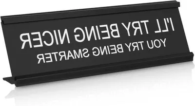 Produktbild von Bürotelefonhörer - Schreibtischdekoration - Namensschild - Büroaccessoire - 18 x 63 cm - Schwarz