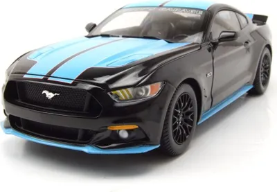 Produktbild von Auto World 21 Ford Mustang Petty's Garage 2015 schwarz blau 1:18