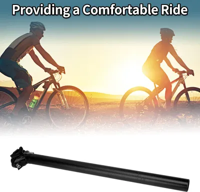 Image de Tube De Selle De VéLo à Angle RéGlable Tube De Selle De VéLo Noir 1 Pc 28,6X450Mm Alliage D'Aluminium