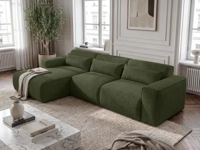 Produktbild von AX LIVING Wohnlandschaft mit Schlaffunktion Ruyam Eckcouch Grün L