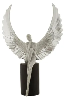 Immagine prodotto di Mauro Ferretti, decorazione angelica Sparky, 24x8x34 cm, argento e nero