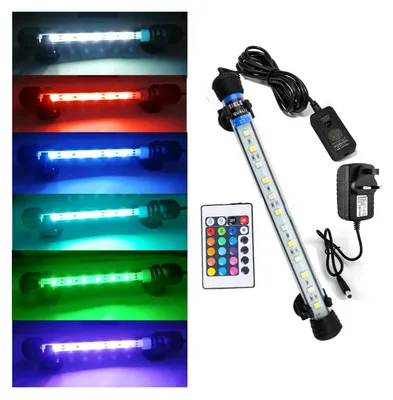 LED-Aquariumlampe, RGB, tauchbar, 18 cm, für Aquarien