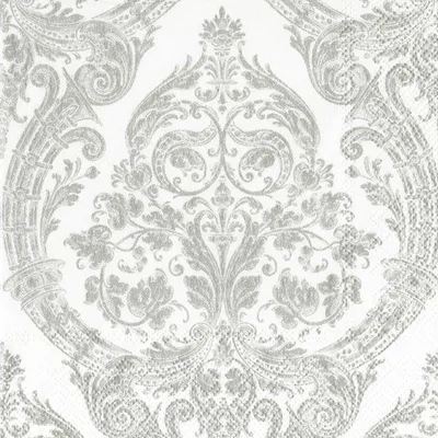 Produktbild von 20 Servietten zur Hochzeit silber Ornament SV0049