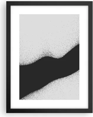 Produktbild von Gerahmtes Poster - Schwarzer Rahmen - Schwarz Staub Weiß - 30x40 cm - Wand Bild - Wanddeko - Wandbilder - Kunstposter - Wandposter - Bilderrahmen - Bilder - Kunstdruck - P2BPA30x40-4744