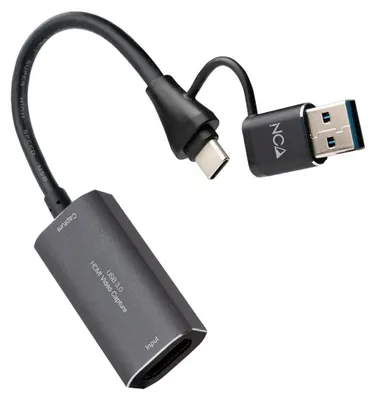 Produktbild von Nanocable 10.15.0001, HDMI Typ A (Standard), USB Type-C + USB Type-A, Weiblich, Männlich, Gerade, Gerade