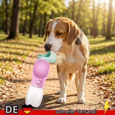 Produktbild von Hundewasserflasche Tragbar für Kleine/Große Hunde Katzen