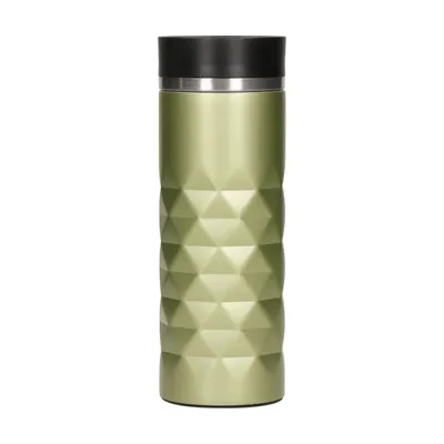 Immagine prodotto di Tazza termica in acciaio inox Premium Diamond - 450 ml - chiusura a prova di perdite verde