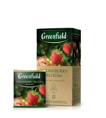 Produktbild von Greenfield Strawberry Bloom Schwarztee 25 Teebeutel