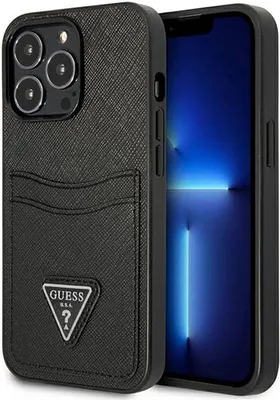 Image de Guess Guhcp13Lpsatpk Iphone 13 Pro / 136,1 Czarny/Black Hardcase Saffianotriangle Logo Cardslot