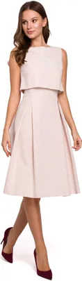 Produktbild von Makover Formelle Frauenkleider Krzys K005 beige S