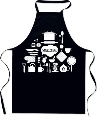 Immagine prodotto di Grembiule da cucina nero gourmet donna uomo chef BAWEŁNA