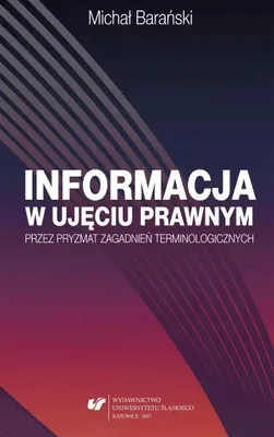 Image de Informacja w ujęciu prawnym Michał Barański