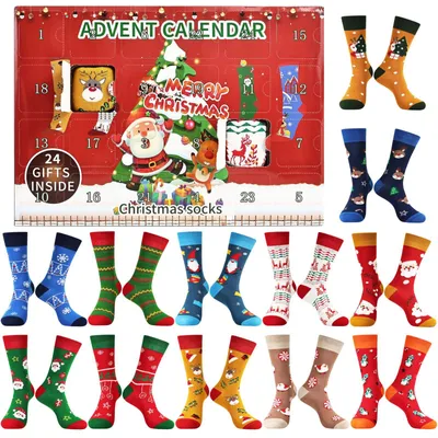Produktbild von Adventskalender 2026 Socken Damen Herren Frauen Männer Produktinhalt 39-42 Mehrfarbig-9950