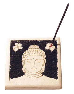 Produktbild von Räucherstäbchenhalter "Buddha" Stein graviert 10cm