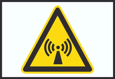 Produktbild von Achtung Nicht ionisierende Strahlung Symbol A2 Rückseite selbstklebend Schild