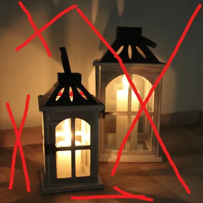 Produktbild von BURI 2X 2tlg.Set Holzlaternen Laternen Deko Beleuchtung Kerzen Kerzenhalter wohnen