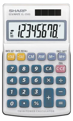 Produktbild von Sharp Taschenrechner EL-250 S Solar/ Battery