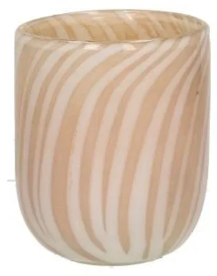 Productafbeelding van Pomax Cannes vaas en windlicht van glas, ivoorwit, Ø 9 x H 11 cm