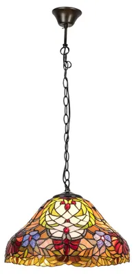 Image de Suspension Mirella en métal verre bronze/coloré Ø41cm H:120cm