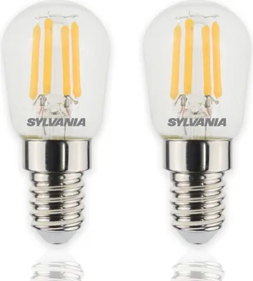 Produktbild von SYLVANIA E14 LED Glühbrine | für Abzugshaube, Kühlschrank oder Dekoration | Warmweiß | 2,5W ersetzt 25W | 250 lm | 2er Pack