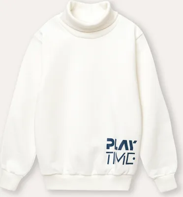 Produktbild von Rollkragenpullover für Jungen Play Time  - Milchfarben - 152
